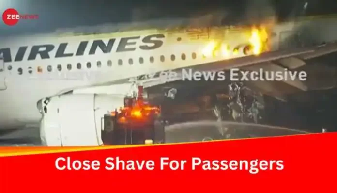 WATCH: Japan Airlines' Plane With 300 Onboard Catches Fire On Runway