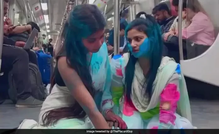 Delhi Metro Responds After Video Of Girls Playing Holi On Train Goes Viral